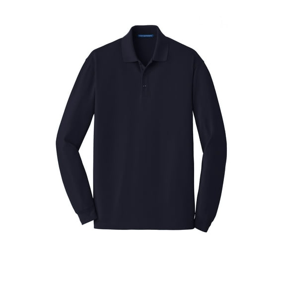 Port Authority Mens Long Sleeve Cotton Logo Polo. K8000Ls.