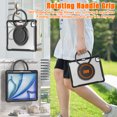 thumbnail image 4 of XYX For iPad Air 13 inch Case (2025 M3/2024 M2), 360 Rotating Hand Grip, Shoulder Strap, Heavy Duty Drop Protection, Transparent, 4 of 7
