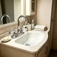 thumbnail image 6 of Bathroom Faucet for Camper 4 Inch Centerset, with Double Handle 360° Swivel Spout 2.17" Extra Long Mounting Shanks Lavatory Basin Sink Faucet for RV Trailer Mobile Home, Chrome, 6 of 12