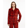 thumbnail image 2 of Brooklyn & Jax Women's Fleece 2 piece Full Sleeve Pajama Set in Christmas Print, XX Large, 2 of 7