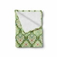 thumbnail image 2 of Shabby Flora Soft Flannel Fleece Throw Blanket, Victorian Style Baroque Florals Rococo Inspired Flourish Design Art, Cozy Plush for Indoor and Outdoor Use, 50" x 60", Green Mint, by Ambesonne, 2 of 6