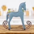 thumbnail image 2 of Beautiful Rocking Horse Toy, Mediterranean Style Exquisite Vintage Painted Rocking Horse, Creative For Kid, Toddler Birthday Children's Day Gifts, 2 of 8