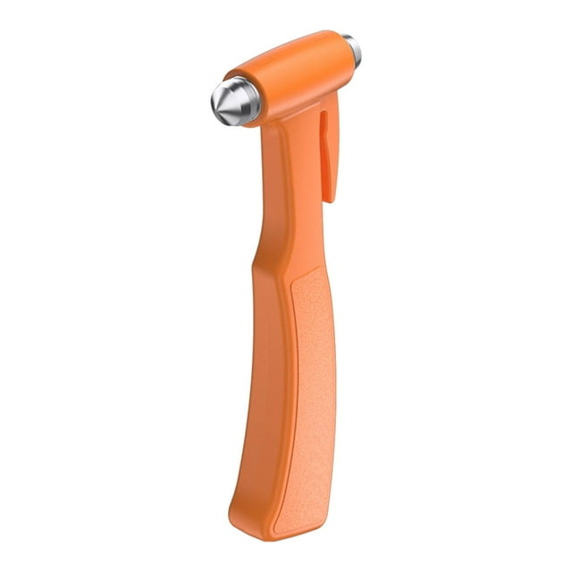 Martillo de vidrio para automóvil, cortador de cinturón de seguridad tres en uno, portátil, apto para emergencias. naranja