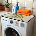 thumbnail image 3 of ZIATUBLES Dust Cover Pad for Washer Dryer Water Resistant Washing Machine Top Protector Mat for Laundry Room Home Multi Use Home Decor Accessories, 24 x 19.7 Inch, Sunflower Butterfly Postcard, 3 of 7