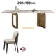 thumbnail image 1 of Designer Luxury Marble Rock Slab dining table set 8 chairs mesa tavolo pranzo furniture comedor marbre Stainless steel gold base My Lux Decor Round, 1 of 20