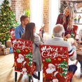 thumbnail image 5 of Touchbetter Christmas Chair Covers Set of 4, Removable Washable Merry Christmas Dining Chair Seat Covers Stretch Protector Slipcovers for Dining Room Kitchen Holiday Party Decor, Santa Claus, 5 of 8
