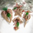 thumbnail image 2 of Adornos navideños, colgante dorado para árbol de Navidad, copo de nieve, estrella, Ángel, adornos navideños de Año Nuevo, colgantes para colgar, 2 of 4