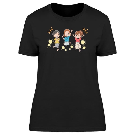 Cool Happy Ladies Cartoon Tee Women's -Image by Shutterstock