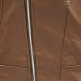 thumbnail image 4 of Tawop Mens Jacket PU Leather Stand Collar Long Sleeve Zip Hoodless Casual Winter Jackets for Men,Khaki,L, 4 of 4