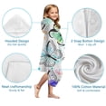 thumbnail image 7 of White Colorful Splash Butterfly Pattern Hooded Bath Towel，50"x30" for Ages 3 To 12 Kids, Quick Dry Lightweight Soft Microfiber Hood Beach Towel Cover Up for Kids, 7 of 7
