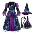 thumbnail image 5 of BOOMNY Halloween Girls Witch Dress Up Funny Hallowmas Party Outfits Sets Playful Stage Performance Clothes Set, 5 of 7