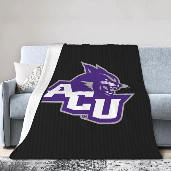 Abilene Christian University Fleece Blanket, Very Soft Microfiber Flannel Blanket for Couch Warm and Cozy for All Seasons