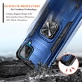thumbnail image 3 of Nagebee Case for Samsung Galaxy A12 with Tempered Glass Screen Protector (Full Coverage), Full-Body Protective [Military-Grade], Magnetic Car Mount Ring Holder, Heavy-Duty Durable Case (Blue), 3 of 7
