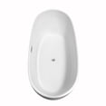 thumbnail image 4 of Rebecca 70 Inch Freestanding Bathtub in White with Floor Mounted Faucet, Drain and Overflow Trim in Brushed Nickel, 4 of 5