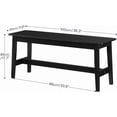 thumbnail image 3 of 39.3'' Bamboo Dining Bench, Farmhouse Kitchen Table Bench, Kitchen & Living Room Furniture, Easy to Assemble, Sturdy and Stable, Black BK03CD01G2, 3 of 9