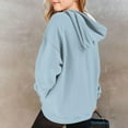 thumbnail image 5 of TQWQT Girls Light Blue Hoodie Size 10-12 Oversized Basic Drawstring Sweatshirts Long Sleeve Pullover Top Cute Kids Preppy Clothes 11-12 Years, 5 of 5