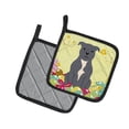 thumbnail image 2 of Caroline's Treasures Easter Staffie Bull Terrier Pair of Pot Holders, 2 of 3
