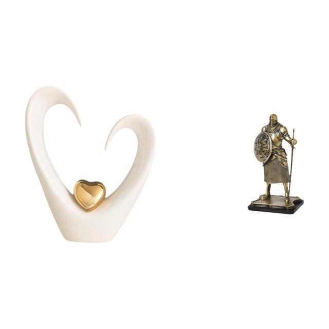 Figura de escritorio,Decoración de escritorio con forma de corazón para oficina o hogar,Figura de escritorio,Estatua de caballero,artesanía artística,coleccionable,escritorio,oficina,Figura