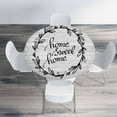 thumbnail image 4 of Home Sweet Home Round Tablecloth Lettering Word On Vintage Country Wooden Board Table Cover Table Cloth for Indoor Dining, Outdoor Picnic Parties, Camping,Fits for Table 40-44", 4 of 6