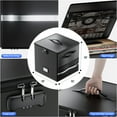 thumbnail image 3 of Vinyl Record Storage Box with Lock, Album Storage Holds up 100+ Single Record, Fireproof and Water Resistant Record Organizer, Collapsible File Organizer for Protect Your Precious Collection, 3 of 9