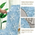 thumbnail image 5 of Yayeee 2 Pack Dining Chair Covers Stretch Parson Chairs Slipcovers Seat Protector, Blue Snowflake, 5 of 6