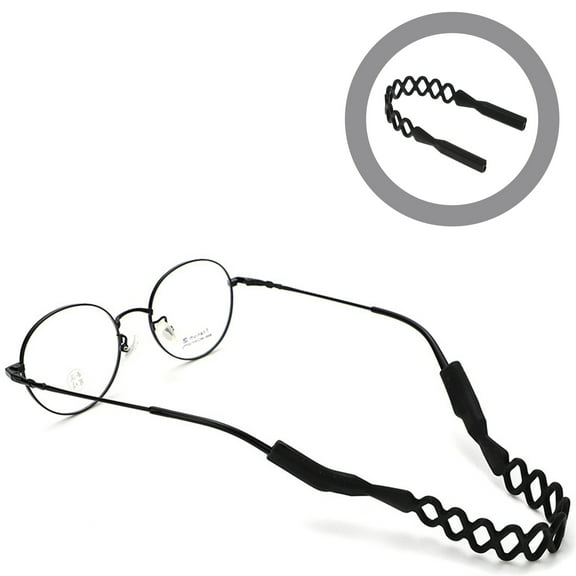 LABSERRON Black Glasses Retainer 6Pcs 7.9x0.4x0.2In