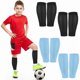 thumbnail image 1 of wonima11 Tarpop 4 Pairs Kid Soccer Calf Sleeves Youth Leg Sleeves for Football Compression Protection Calf and Shin Support(Blue, Black), 1 of 1