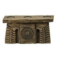 thumbnail image 4 of 20 x 4.5 x 8" Antique Carved 3 Pillar Candle Holder 1E, 4 of 5