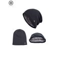 thumbnail image 2 of Luxtrada Mens Winter Warm Knitting Hats Plain Skull Beanie Cuff Toboggan Knit Cap (Gray), 2 of 8