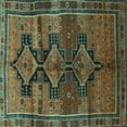 thumbnail image 1 of Ahgly Company Indoor Square Persian Turquoise Blue Traditional Area Rugs, 6' Square, 1 of 4