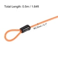 thumbnail image 2 of Uxcell 2.5mmx0.5m Coated Security Steel Cable Luggage Lock Wire Rope Double Loop Orange, 2 of 5