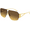 GOLD / ORANGE / GOLD, variant on BOTTEGA VENETA BV1066S 001 Pilot Navigator Silver Blue 65 mm Women's Sunglasses