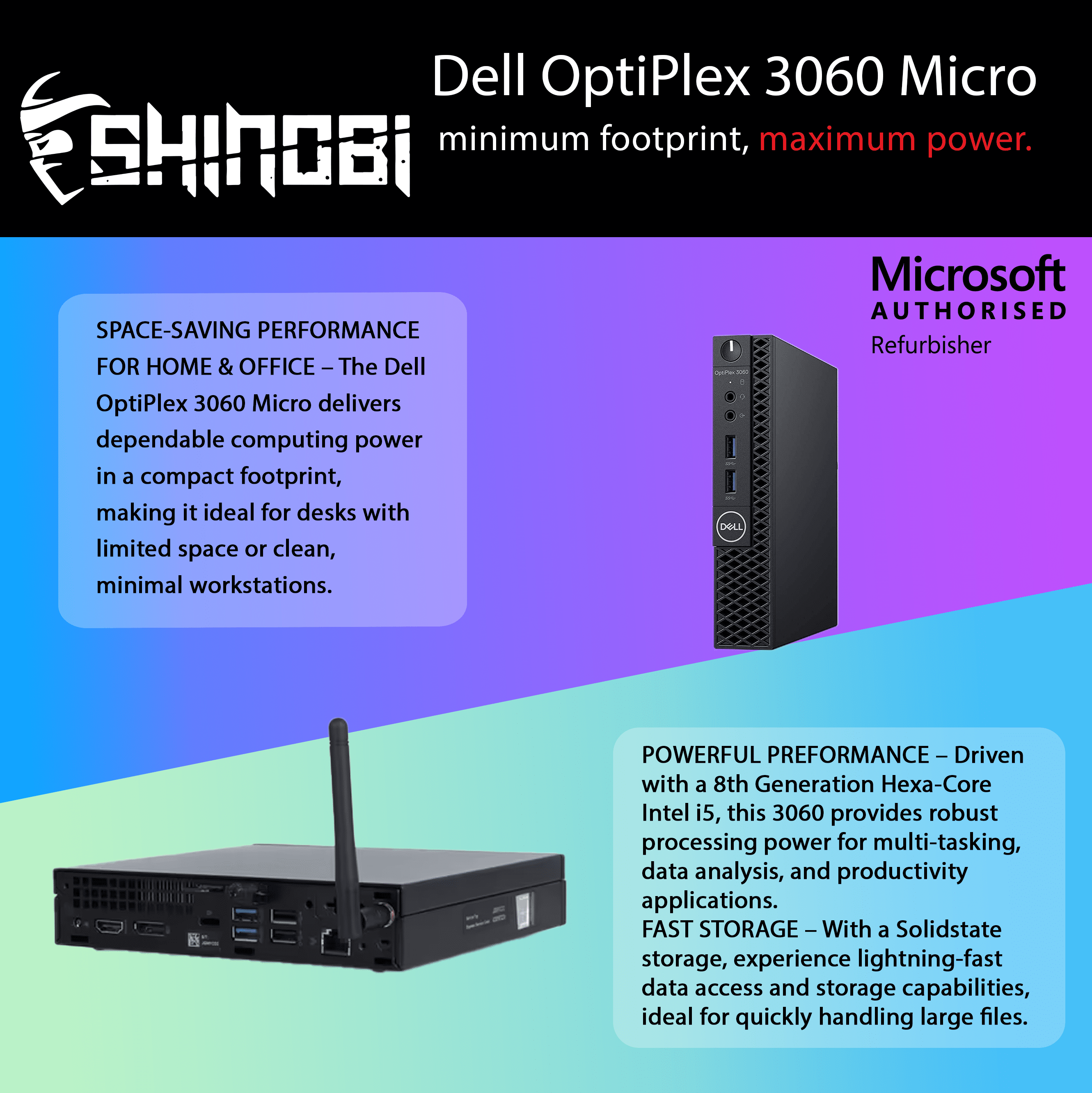 Restored Dell 3060 OptiPlex Mini PC | Intel Core i5-8500T | 16GB RAM | 512GB NVMe | Built in AX210 Wi-Fi BT | Windows 11 Pro | Mini Desktop Computer (Refurbished)