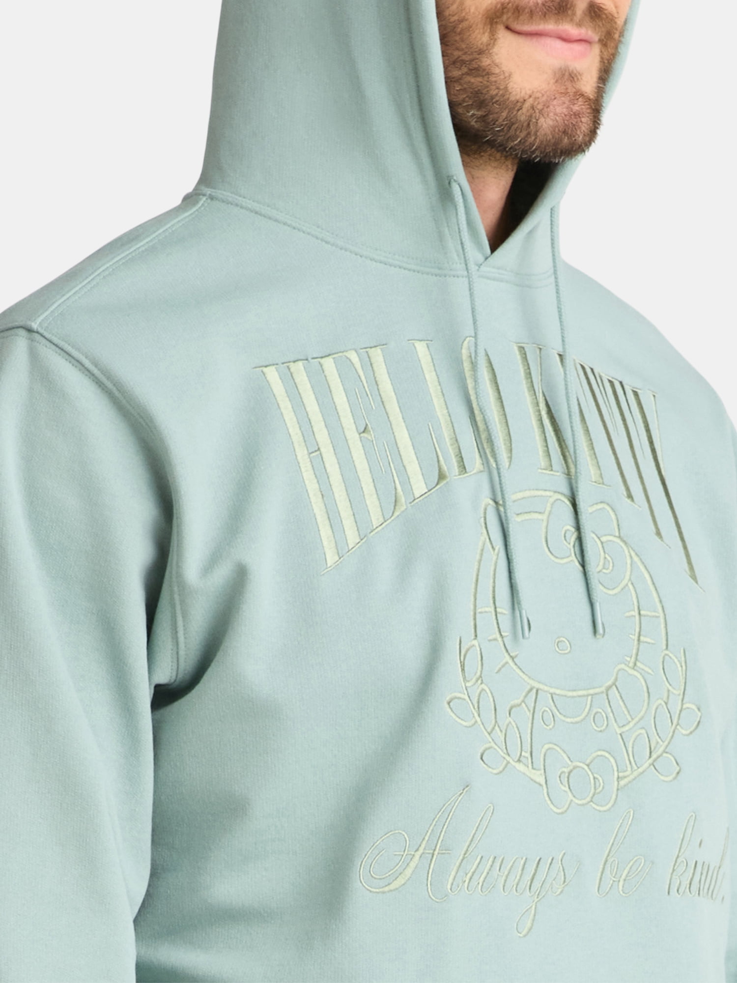 Hello Kitty Men's & Big Men's Embroidered Graphic Hoodie, Sizes S-3XL