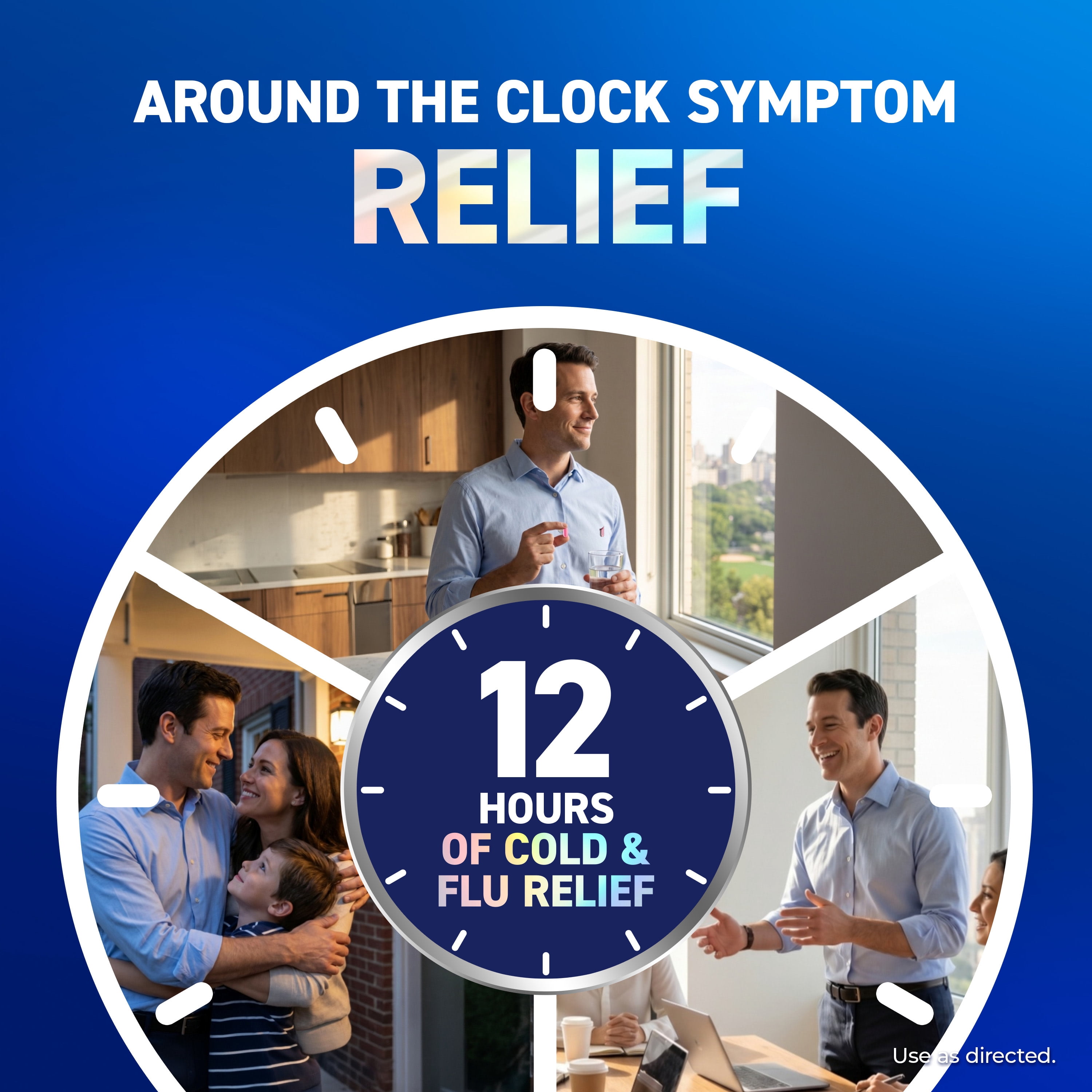 Mucinex 12 Hour Cold and Flu Medicine for Adults, Long Lasting Cough & Cold Medicine For All Day Relief of Headache, Body Aches, Fever, Cough, & Chest Congestion, 16 Bi-layer Tablets