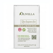 Olivella All Natural 100% Virgin Olive Oil Face & Body Soap, Fragrance Free 3.52 oz