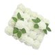 thumbnail image 2 of Flores artificiales, rosas artificiales, ramo de novia, centros de mesa, flores de imitación con hojas para Navidad, fiesta del Día de San Valentín Blanco, 2 of 9