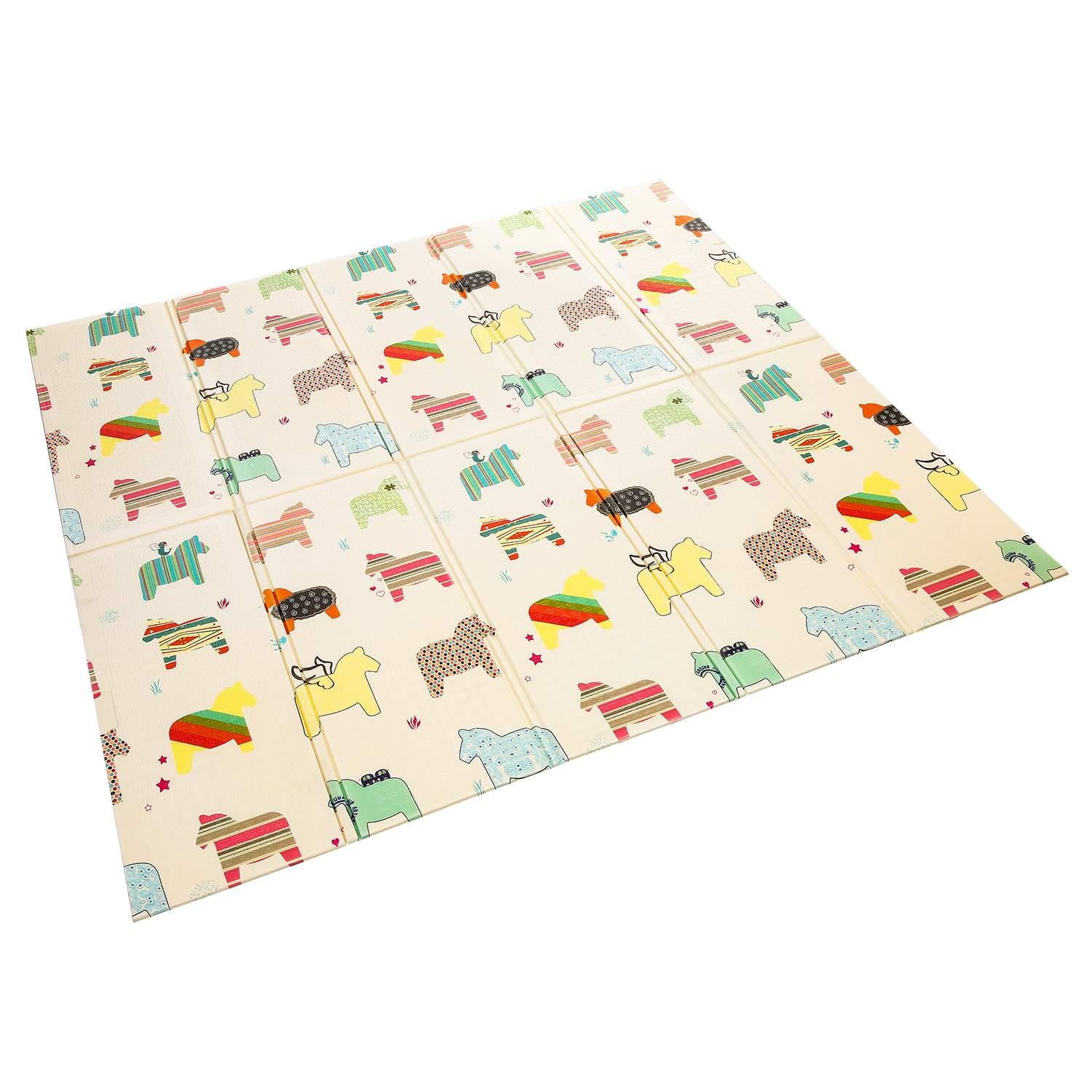 71x78 inch Foam Crawling Mat Baby Folding Play Mat Kids Reversible