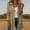 Khaki, variant on FDGIU Women's Lapel Collar Waist Mid Length Trench Coat, Adjustable Cuff Long Sleeve Button Down Lightweight Wind Jacket with Side Pockets for 2026 Spring Fall Daily Casual Layering