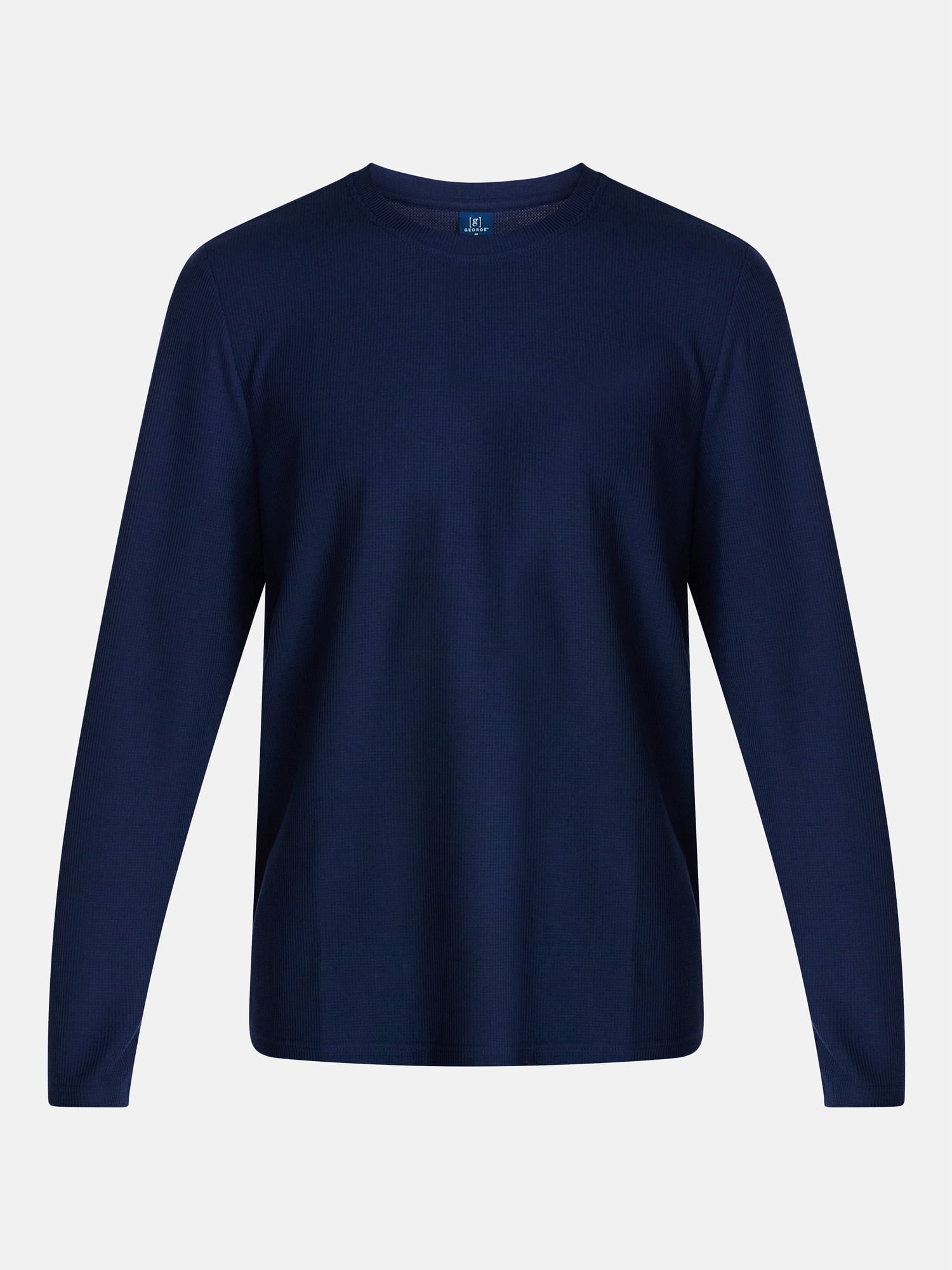 George Men's Waffle Knit Sleep Tee with Long Sleeves, Sizes XS-3XL
