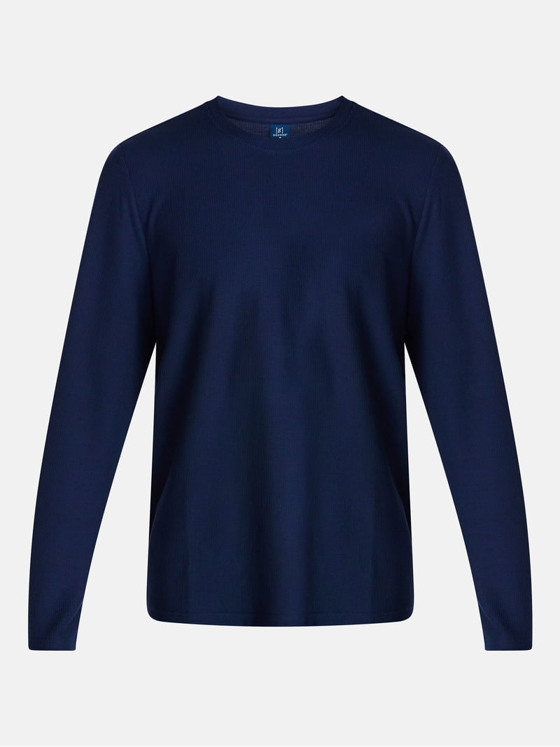 George Men's Waffle Knit Sleep Tee with Long Sleeves, Sizes XS-3XL