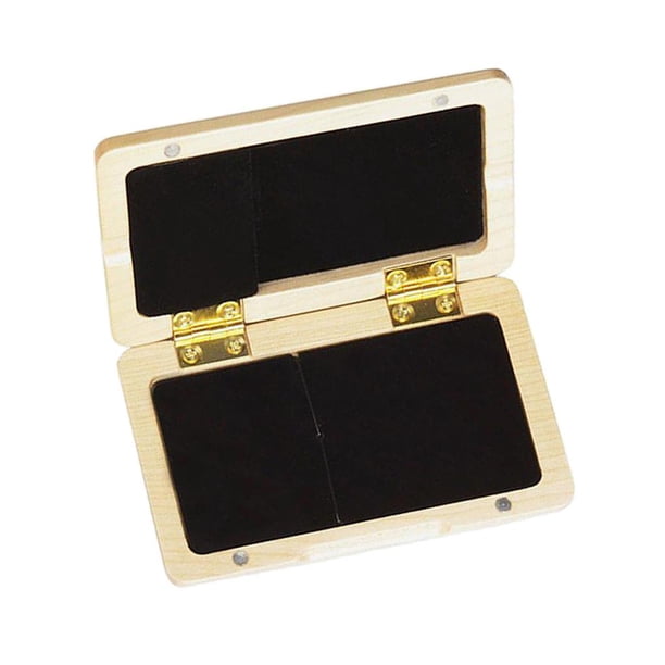 1 caja de almacenamiento de lengüeta de saxofón de negro para piezas de instrumentos de viento de madera perfke Caja de madera hecha a mano de Reed