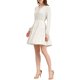thumbnail image 4 of INSPIRE CHIC Vestido Mini de Manga Abullonada con Cuello en V y Volantes de Puntos Suizos Blanco S, 4 of 6