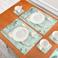 thumbnail image 3 of Wobogo Swims Sea Otter Placemats Coasters Set of 1 Heat-resistant Non-slip Easy to Clean Square Dinner Plate Mat, 3 of 8