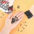 thumbnail image 4 of 0.75Inch/19mm Mini Safety Pins Miscellaneous, 150 Pcs Black Small Metal Safety Pins with Storage Box for Hooking Clothes Tag DIY Craft, 4 of 5