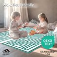 thumbnail image 4 of ODIKA 4'x6' Machine Washable Non-Slip Area Rug, Abstract Maze Labyrinth Framework Balanced Minimal Distinctive High Traffic Rug, Teal, 478295, 4 of 5