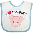 thumbnail image 3 of Inktastic I Love Piggies with Cute Pig Boys or Girls Baby Bib, 3 of 4