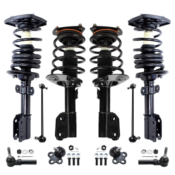 Detroit Axle - 16" Wheels Front & Rear Struts   Outer Tie Rods   Lower Ball Joints   Sway Bars Replacement for 2004 - 2008 Pontiac Grand Prix (No GXP Models) - 10pc Set