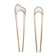 thumbnail image 1 of 2 Pcs Épingle à Cheveux en Forme de U en Métal Support de Chignon Accessoire pour Cheveux pour Femmes Filles, 1 of 8