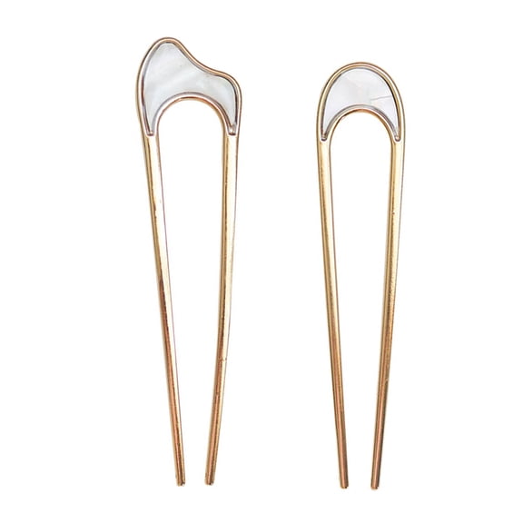 AURARMLET 2Pcs Vintage U Shape Hair Bun Holder Hair Accessory for Women Wedding